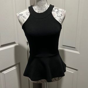 Black fitted babydoll top